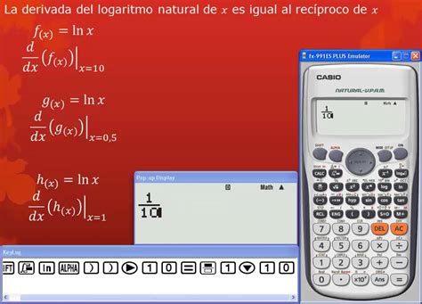 Derivada De La Función Logaritmo Natural Con Casio 570es991es82es