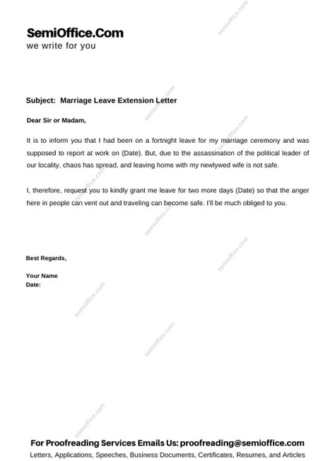 Leave Extension Letter Sample Request Letter For Leave Extension Vrogue
