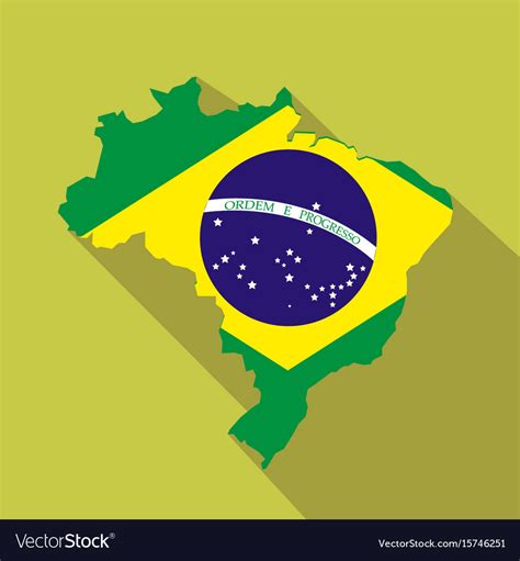 Brazil Cartoon Flat Icon Landmark Royalty Free Vector Image