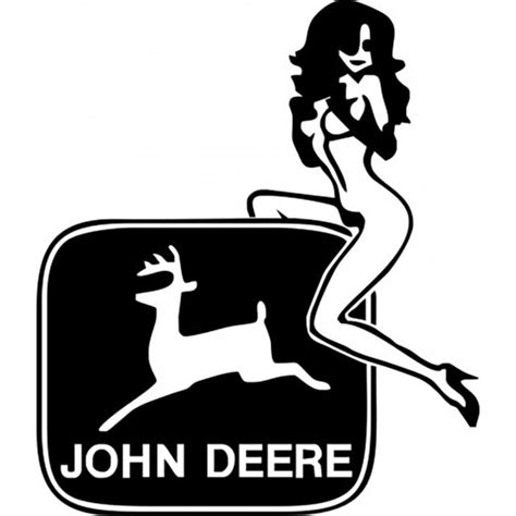 John Deere Logo With Lady Girl Sticker Film Decor Tractor For Sale