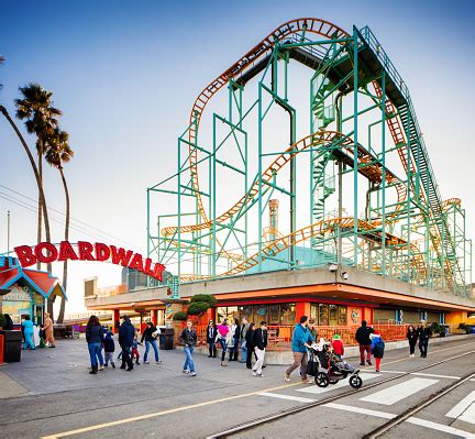 It is located in northern california as of the 2011 u.s. Santa Cruz California Beach Boardwalk With Rollercoaster ...