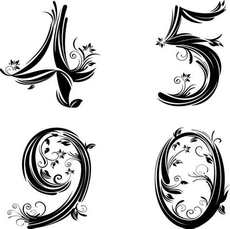 1来自马克本的图片分享 堆糖网 Number Tattoo Fonts Tattoo Fonts Tattoo Stencils