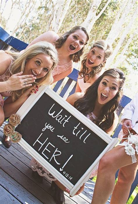Fun Bridal Party Photos Text Wait Till You See Her To The Groom Before He Sees The Bride
