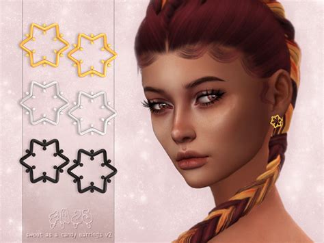 Sweet As A Candy Earrings V2 By 4w25 Cc At Tsr Sims 4 Updates