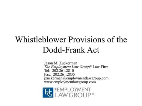 Dodd Frank Act Robust Protections And Substantial Rewards For