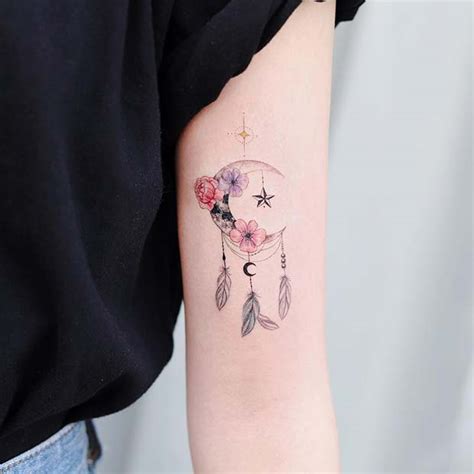 Details 86 Crescent Moon Dreamcatcher Tattoo Latest Thtantai2