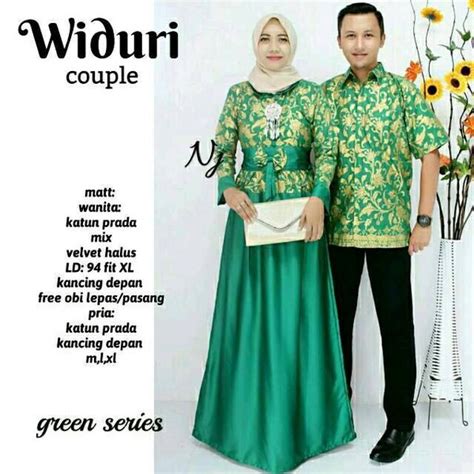 Jual Couple Batik Sarimbit Gamis Baju Pasangan Sepasang Seragam Widuri