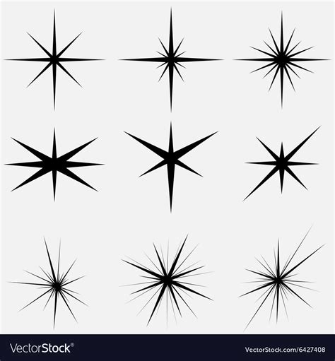 Sparkle Lights Stars Royalty Free Vector Image
