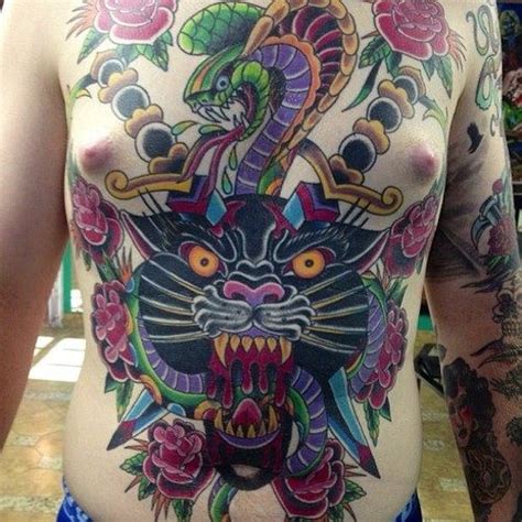 aaron coleman chest and back tattoo traditional chest tattoo asian dragon tattoo