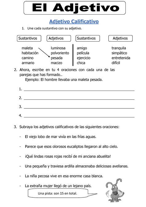 El Adjetivo El Adjetivo Adjetivo Calificativo Une Cada Sustantivo