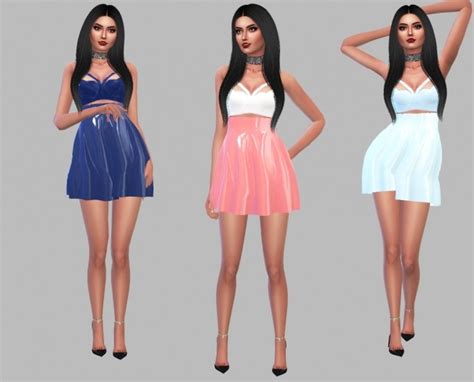 Top And Latex Skirt At Simply Simming Sims 4 Updates