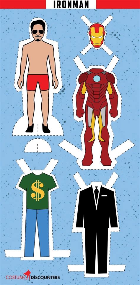 Ironman Muñeco De Papel Para Vestir Para Imprimir Gratis Iron Man