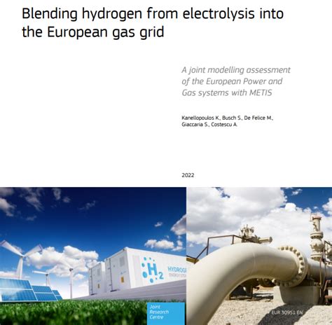 Jrc Report Blending Hydrogen From Electrolysis Into The European Gas