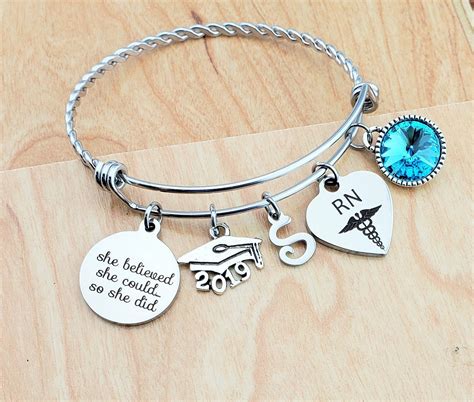 Then you are on the correct page. RN Graduation Gift Inspirational Bracelet Engraved ...