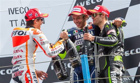 Valentino Marc Marquez And Cal Crutchlow On The Podium Assen Valentino Rossi Photo