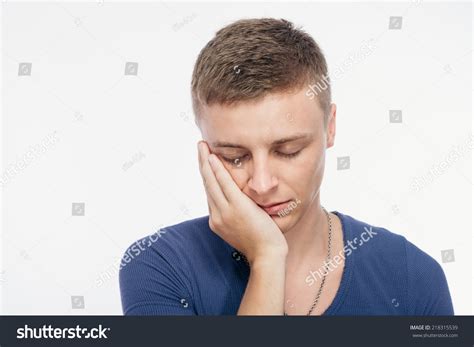 Sad Young Man Covered His Face Stock Photo 218315539 Shutterstock