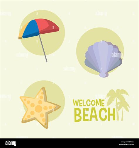 Welcome To Beach Cartoons Stock Vector Image And Art Alamy