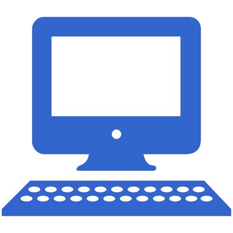 Find & download free graphic resources for desktop icon. File:Blue computer icon.svg - Wikimedia Commons