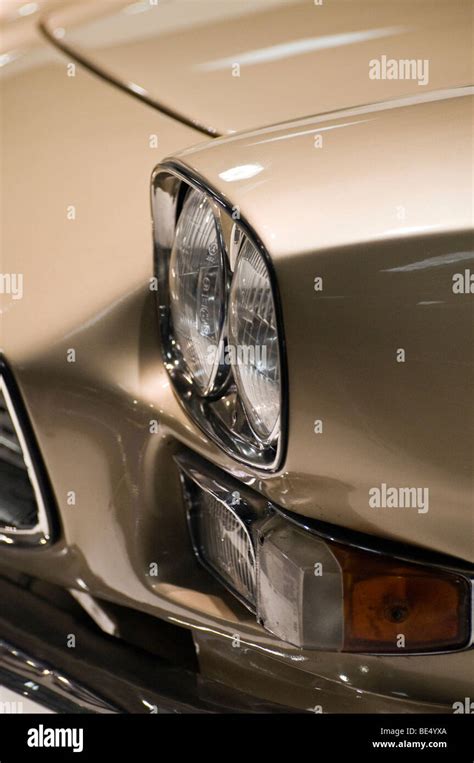 Headlight On Classic Car Stock Photo Alamy