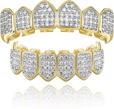 Topgrillz Diamond Grills 18k Gold Plated Fully Iced Out Cz