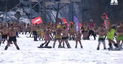 Skiers Hit The Slopes In Bathing Suits For World Record