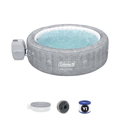 Coleman Sicily Saluspa 2 7 Person Inflatable Hot Tub With 180 Airjets Gray
