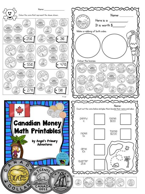Canadian Money Canadian Coins Printables Canadian Money Math