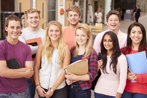 Group Portrait Of College Students Stock Photo Image Of Caucasian