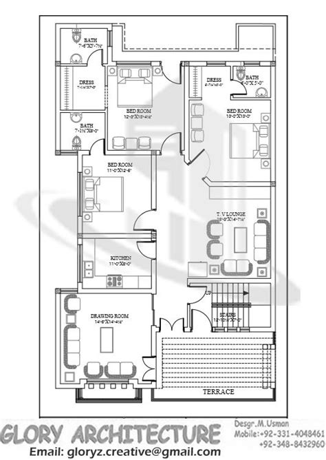 7 Marla House Map Designs Samples Marla Map Rightproperty Pk