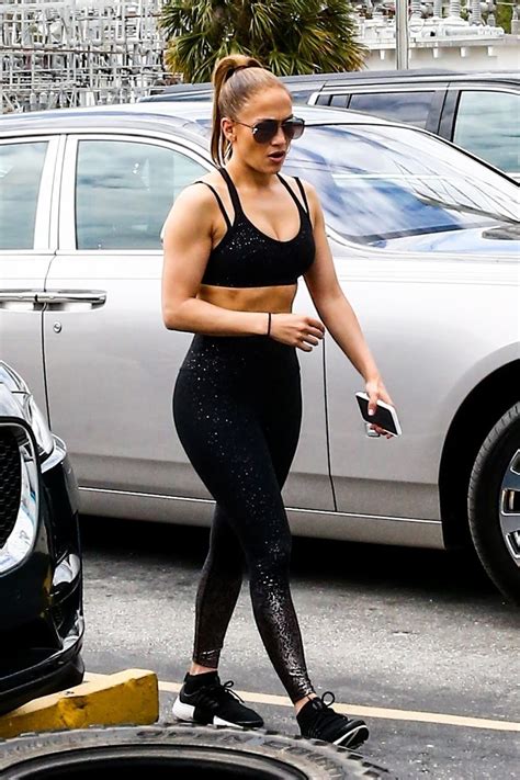 Jennifer Lopez In Black Leggings Hit The Gym In Miami Gettyceleb