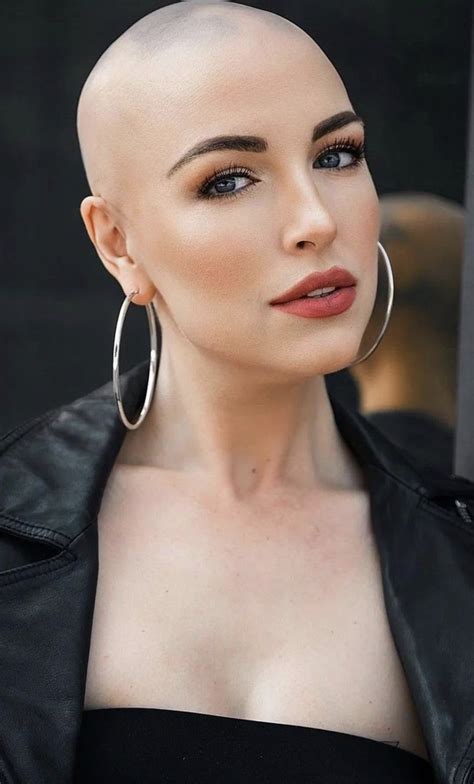Shaved Head Women Bald Women Buzzed Balding Shaving Hoop Earrings Pure Products Cut