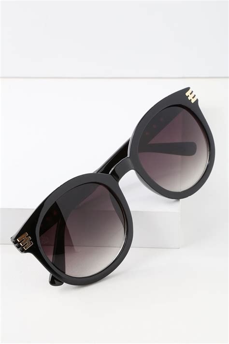 Cute Black Sunglasses Black Sunnies Round Sunnies Lulus