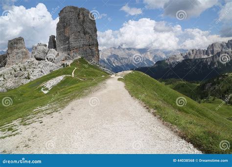 Mountain Trail Path Dolomites Alps Italy Stock Photo Image Of