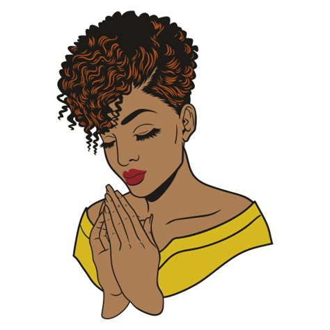 African American Woman Praying SVG
