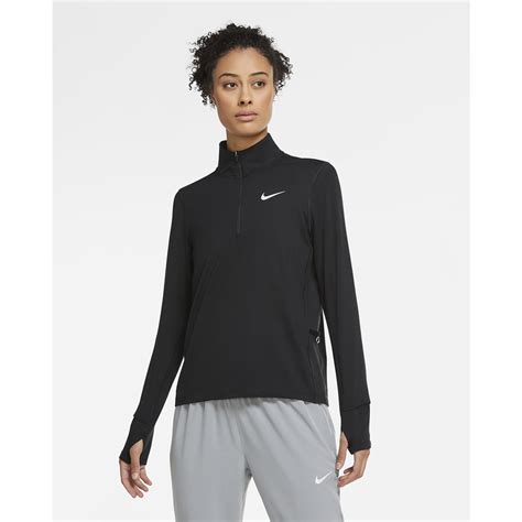 Nike Womens Element 12 Zip Top Black Tylers
