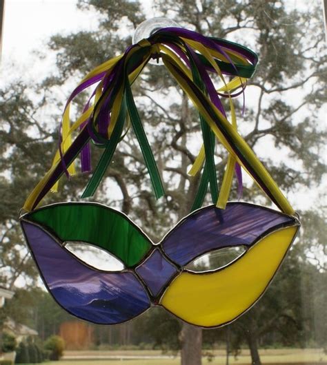 Stained Glass Mardi Gras Mask With Color By Stainedglassjewels