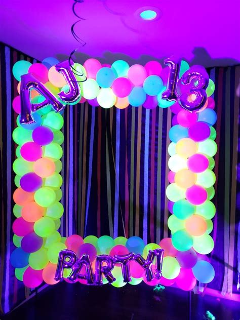 Pin By Infante Creations On Neon Balloons Glow Birthday Party Neon