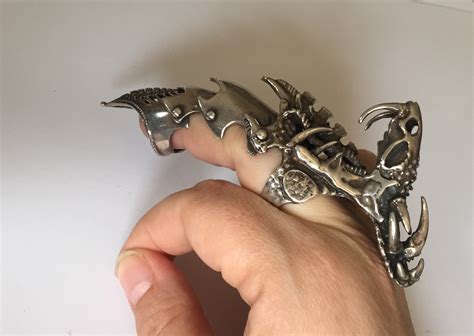Silver Claw Ring Vintage Claw Ring Full Finger Steampunk Ring Gothic
