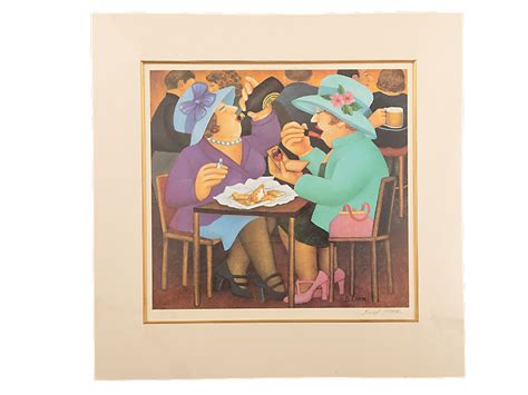 2005 Beryl Cook Ladies Who Lunch Signed Litho Print Parade Antiques