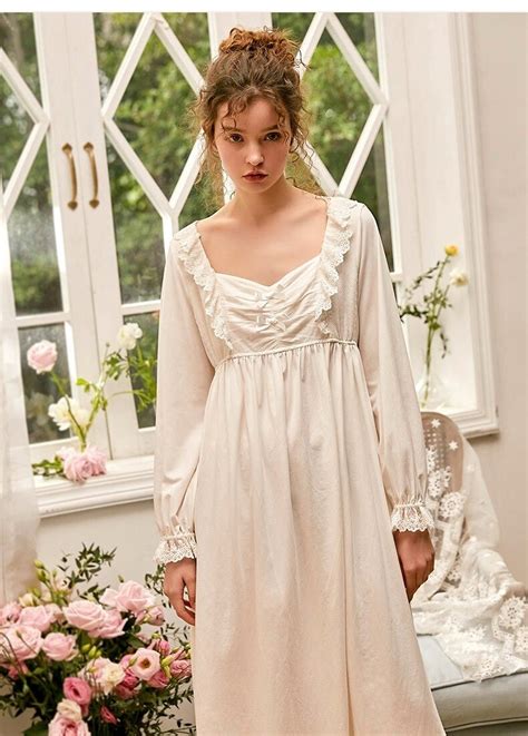Vintage Victorian White Cotton Lace Nightgown Chemise Etsy