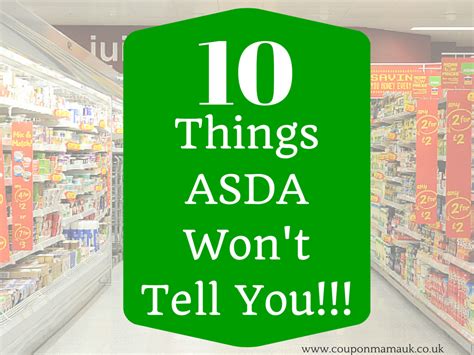 10 Things Asda Wont Tell You Couponmamauk Asda 10 Things Saving
