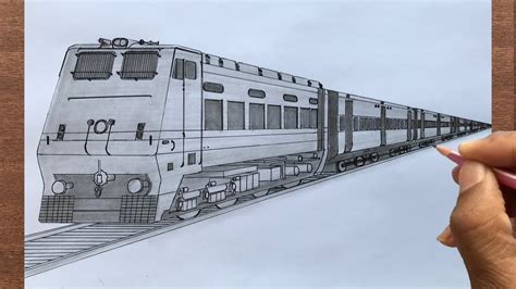 How To Draw A Train In 1 Point Perspective Youtube