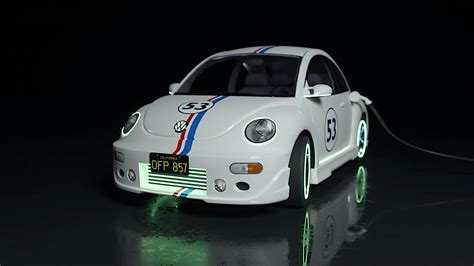 electric herbie the love bug is an imagined vw beetle movie star autoevolution