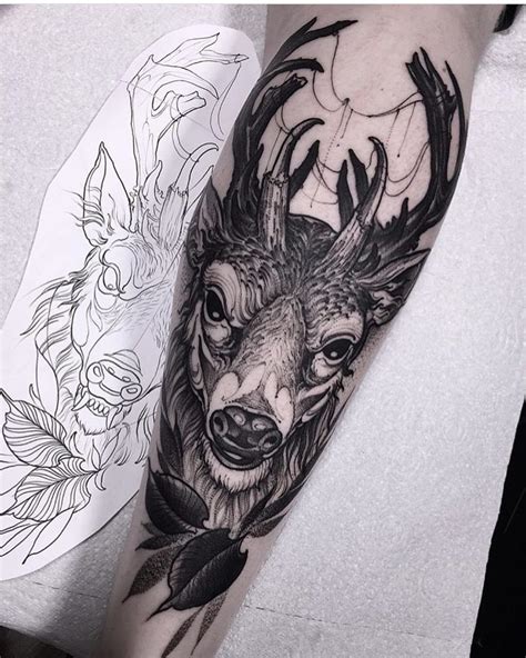 Done By The Great Brunosantostattoo Reindeer Tattoo