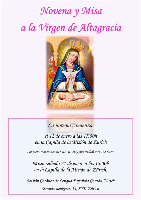 Misa Y Novena A La Virgen De Altagracia Misión Católica De Lengua