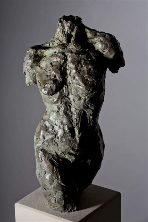 Figurative Bronze Sculpture Of A Female Torso