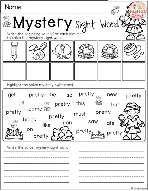 2nd Grade Sight Word Worksheets