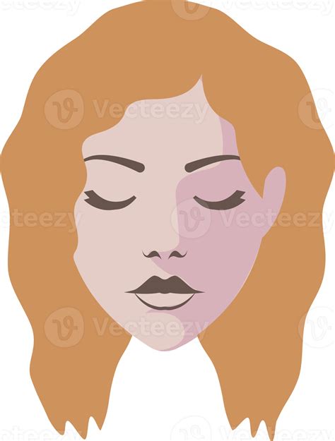 Free Girl Faces Flat Illustrations Png With Transparent Background