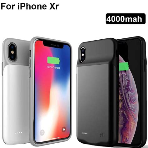 Iphone Xr Battery Case Exgreem 4500mah Ultra Thin Rechargeable