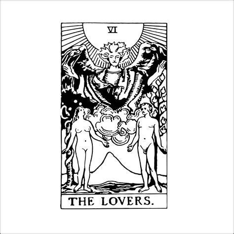 Rider Waites The Lovers Tarot Card Inspired Vinyl Auto Etsy